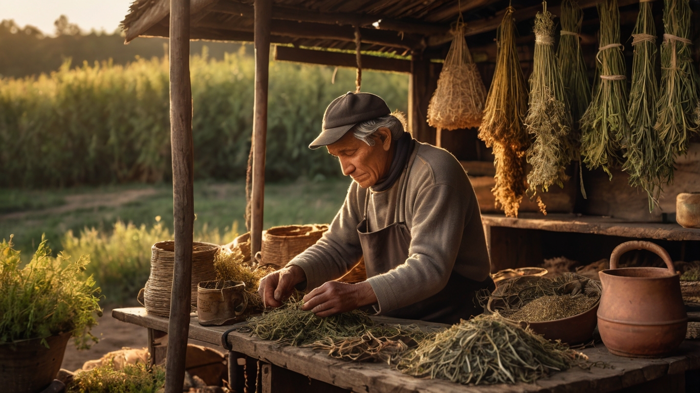 Erbe naturali fresche per tè